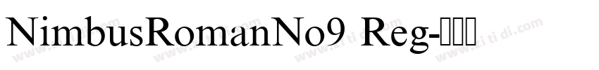 NimbusRomanNo9 Reg字体转换